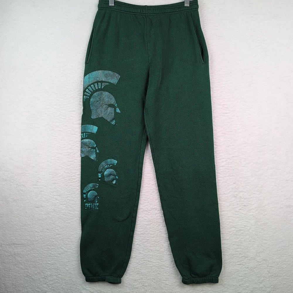 Victoria's Secret PINK 5th & Ocean Sweatpants Sz XS Michigan State Spartans Y2K
